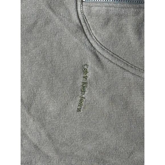 Calvin Klein Jeans Men’s Large Sleeveless 1/4 Zip Vest 100% Cotton CK Logo - Picture 3 of 10